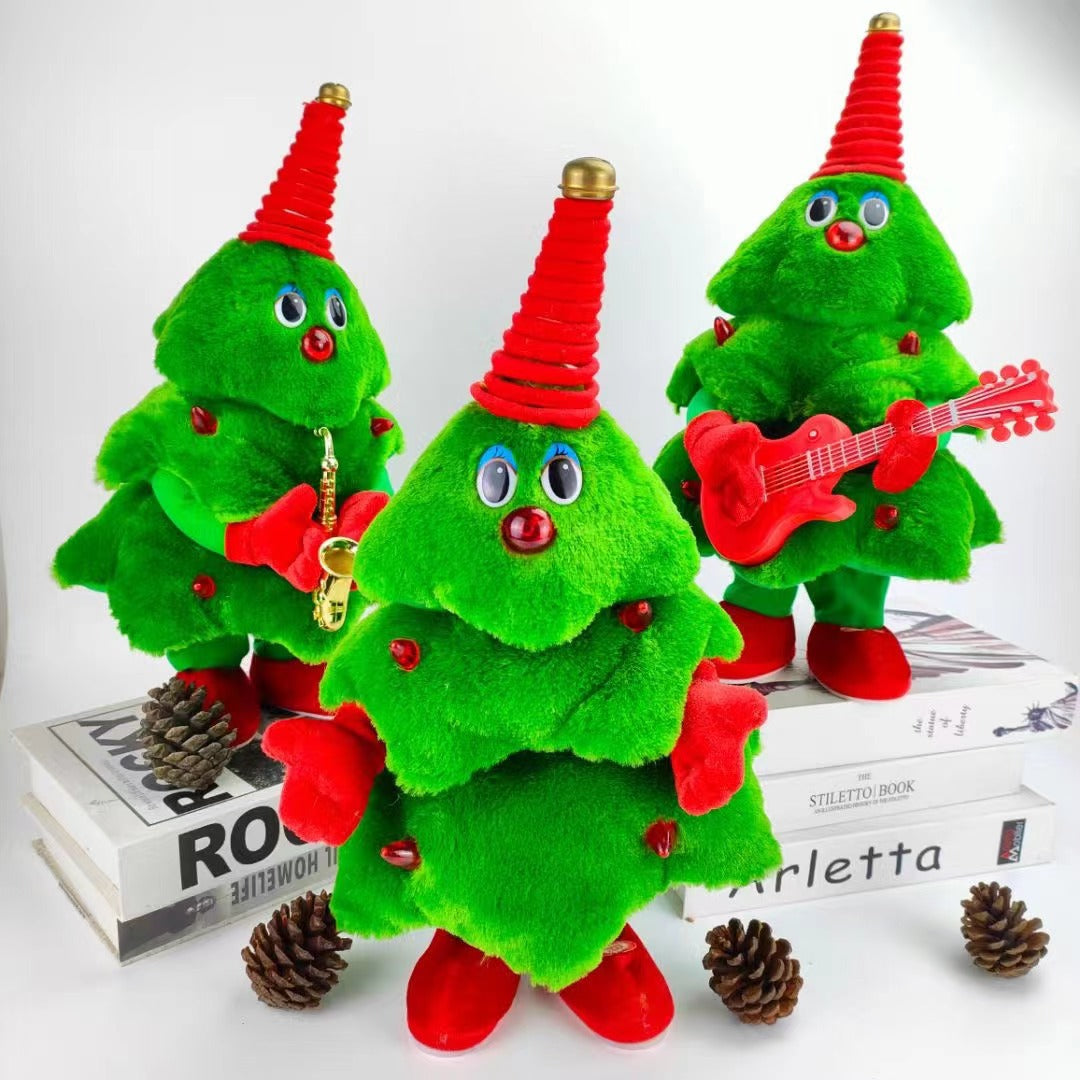 Electric Plush Dancing Christmas Tree Toys