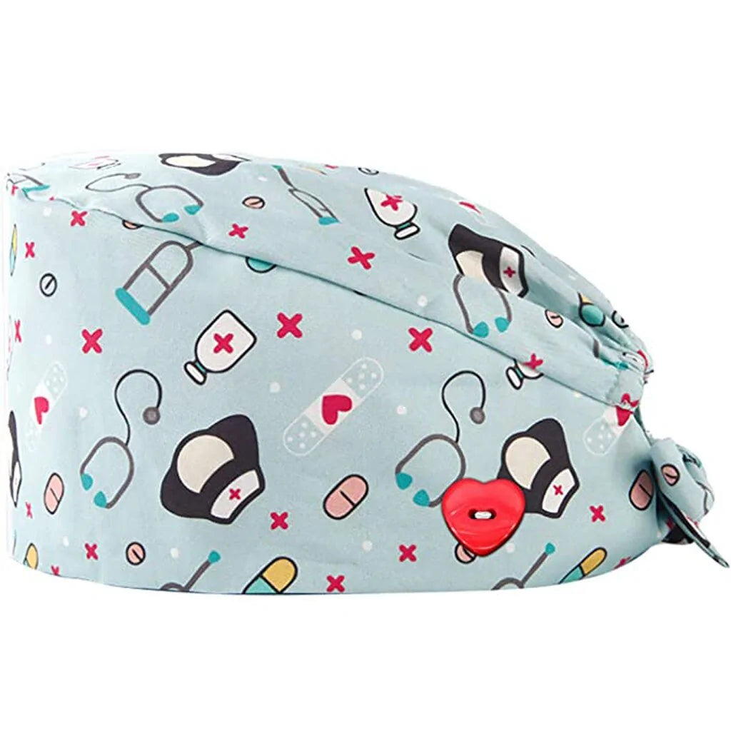 Cartoon Printed Nurse Hat