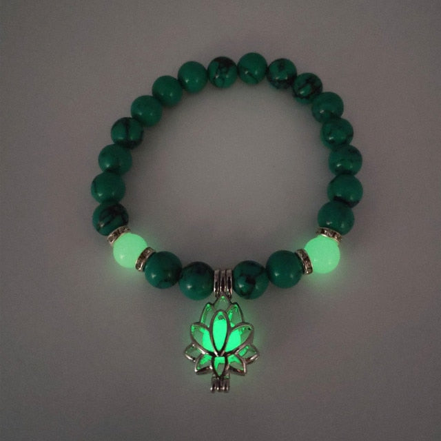 Glow In The Dark Natural Stone Bracelet