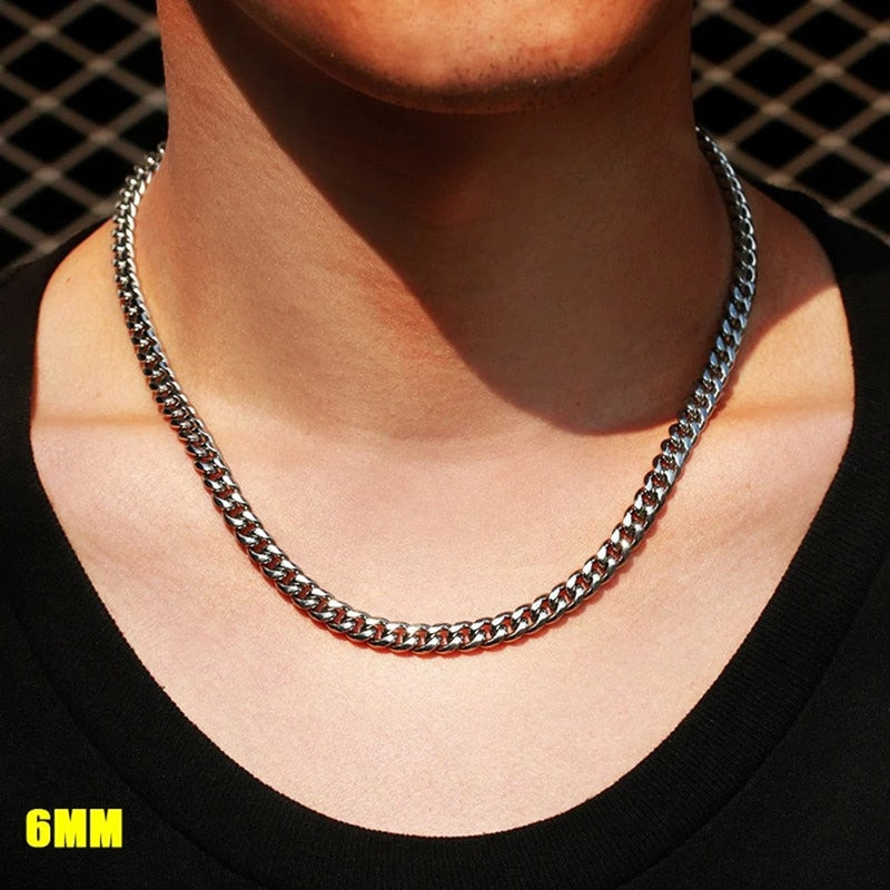 Daily Wearing Cuban Link Chain Choker